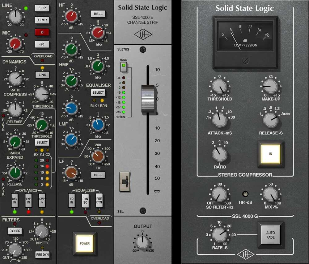 Universal Audio SSL 4000 Series Console Bundle interface