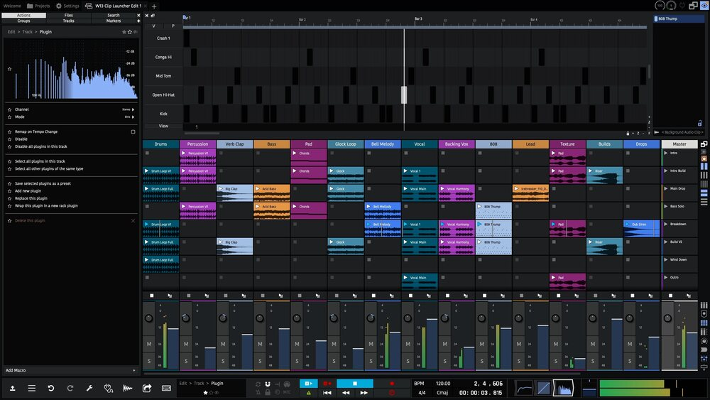 Tracktion Waveform Pro 13 interface