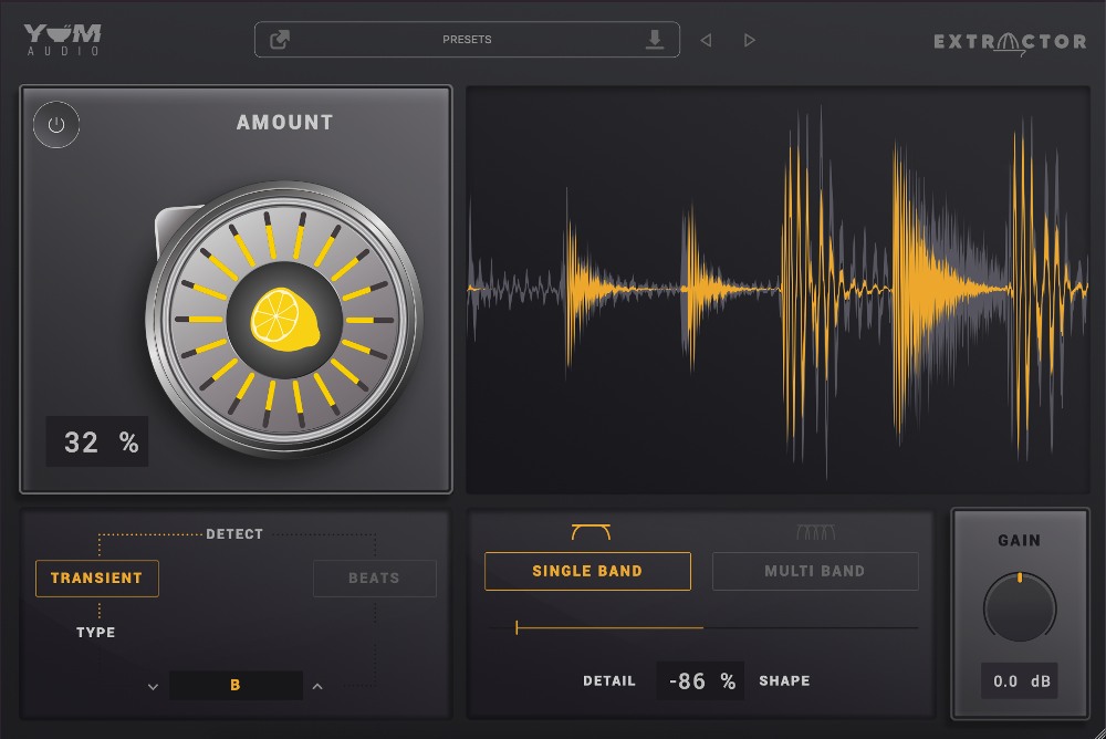 Yum Audio Extractor interface