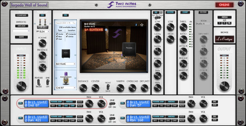 Two Notes Audio Engineering Torpedo Wall of Sound | Plugin Boutique Edition interface