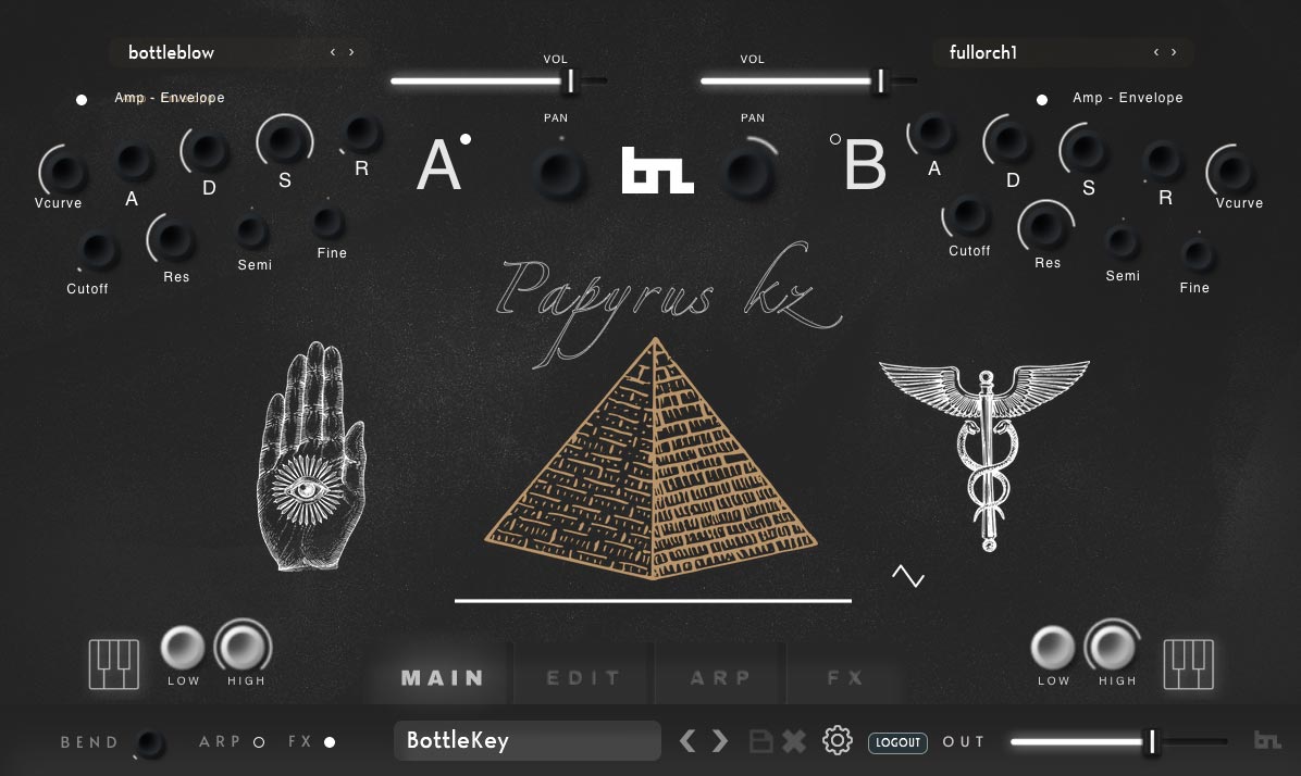 BeatSkillz Papyrus Keys interface