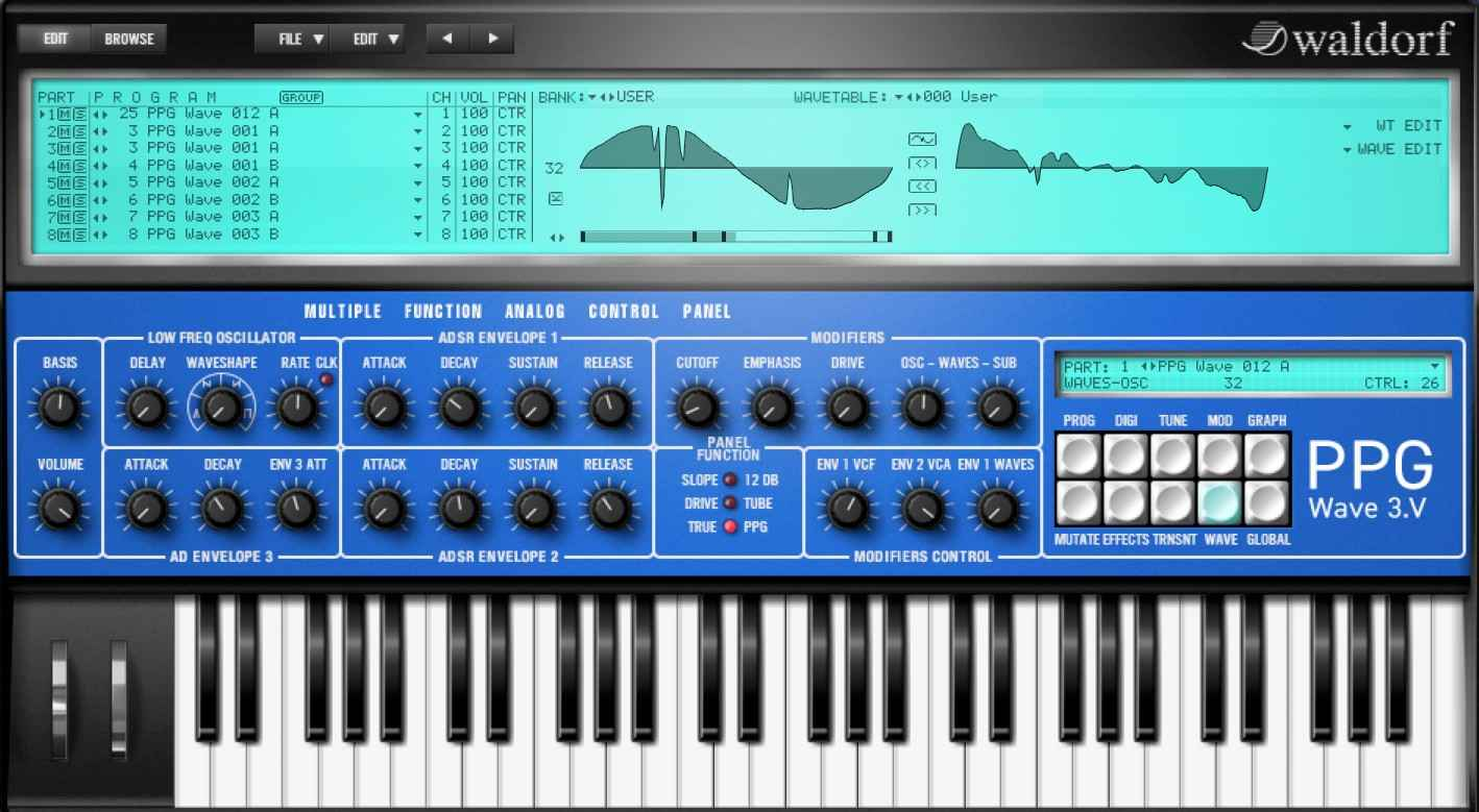Waldorf PPG Wave 3.V 2.0 interface