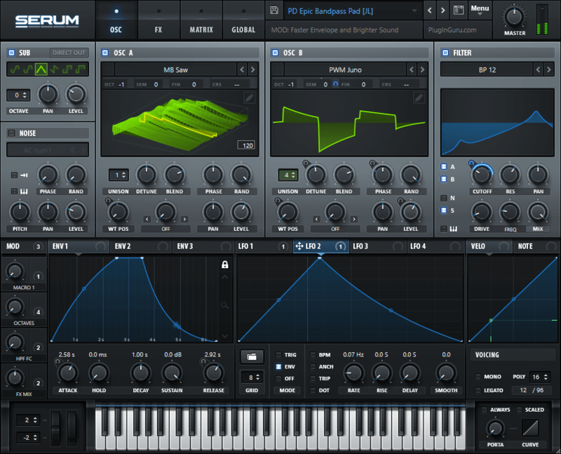 Xfer Records Serum interface