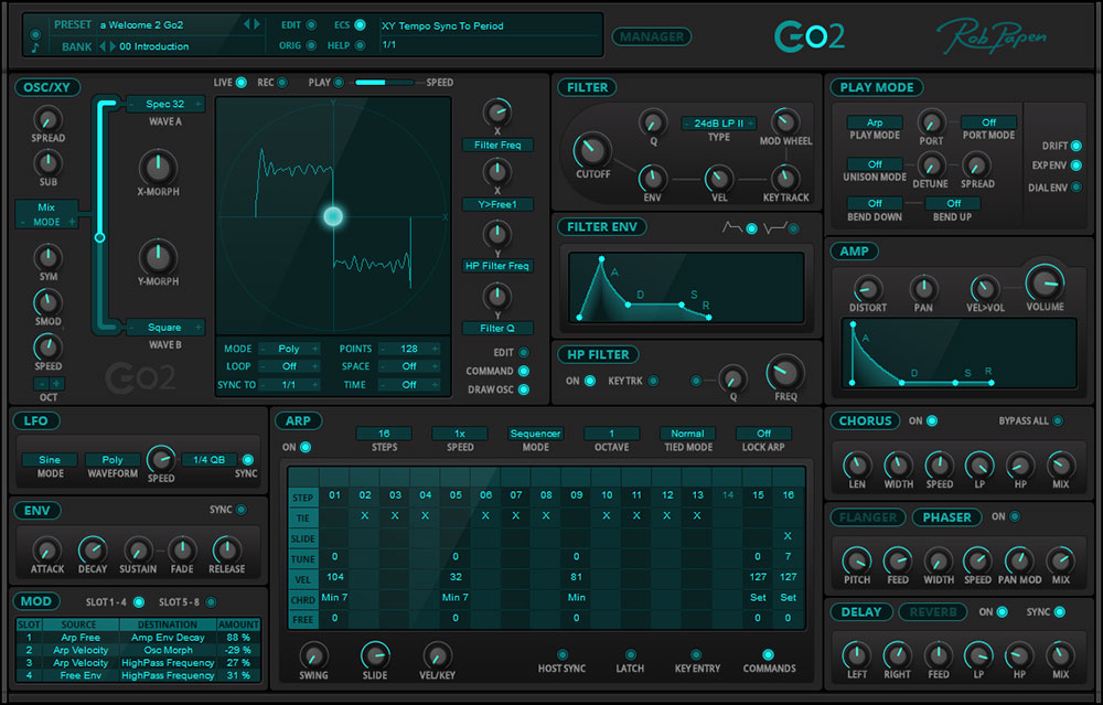Rob Papen Go2 interface