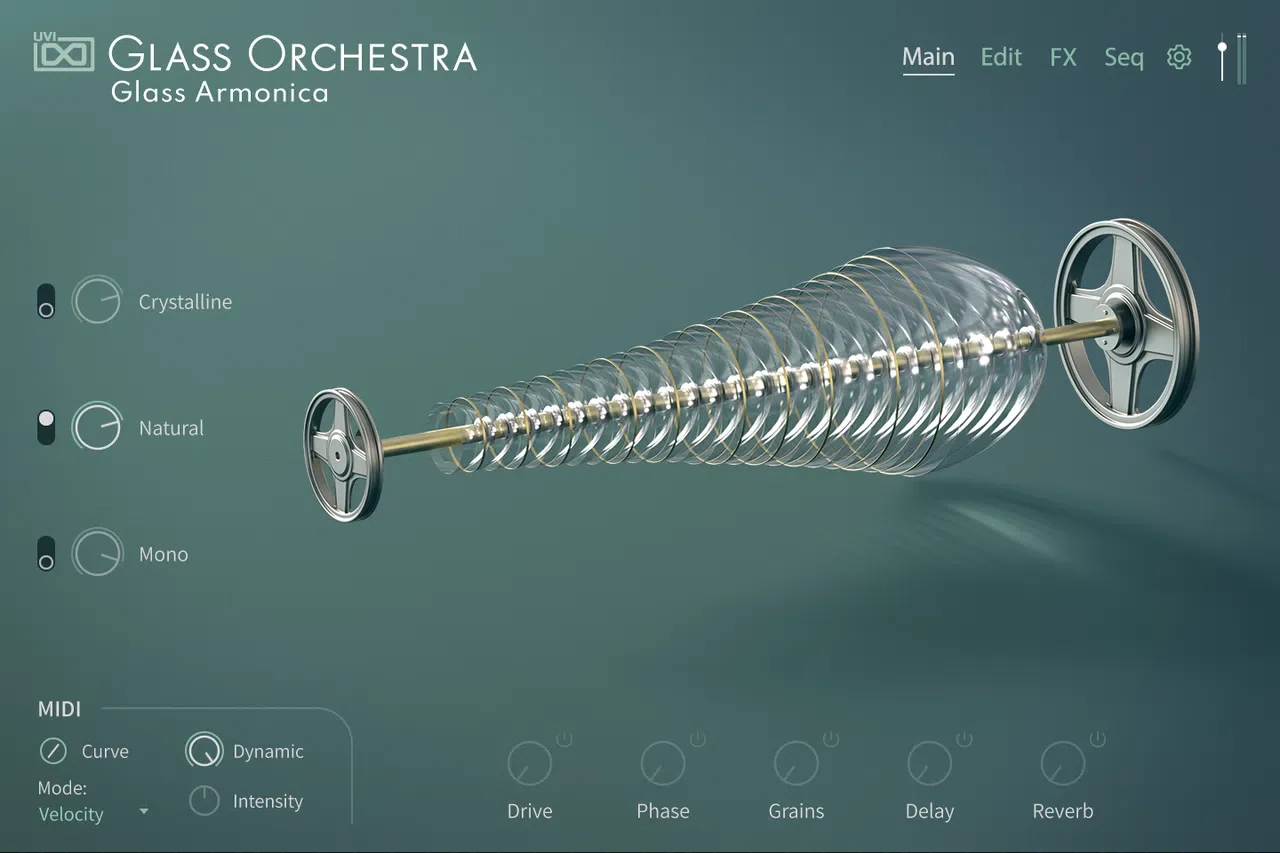UVI Glass Orchestra interface
