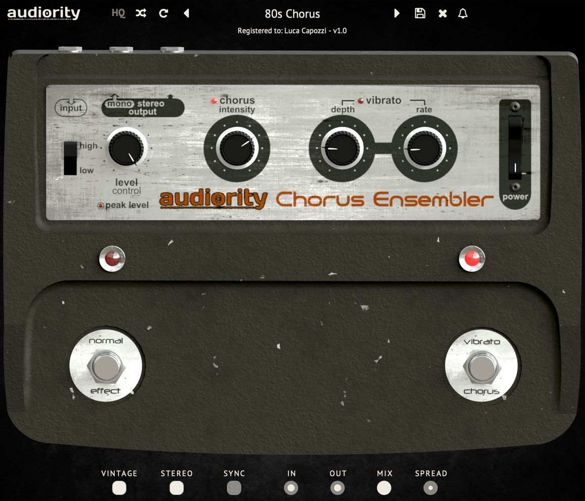 Audiority Chorus Ensembler interface