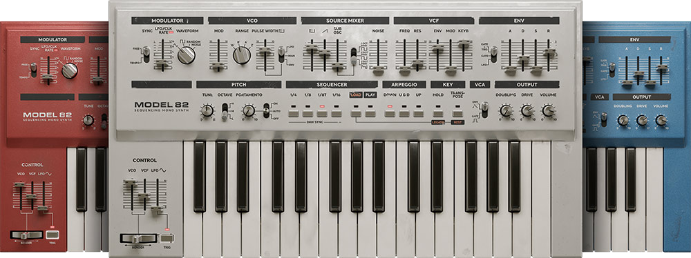 Softube Model 82 Sequencing Mono Synth interface