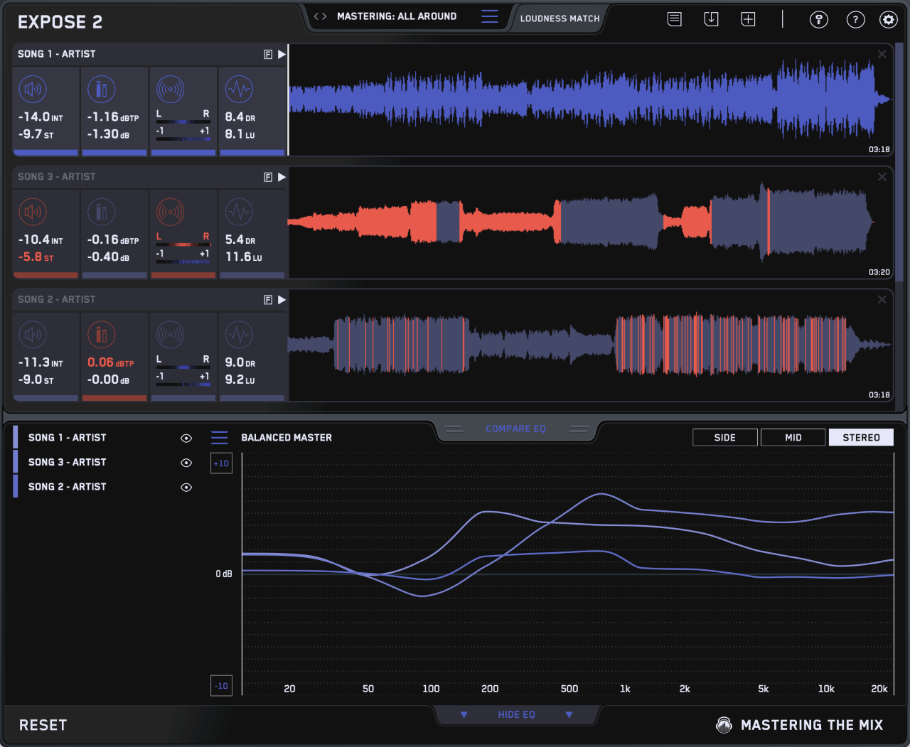 Mastering The Mix EXPOSE 2 interface