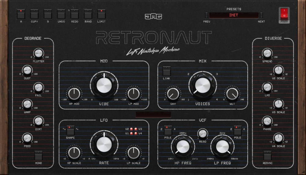 United Plugins Retronaut interface