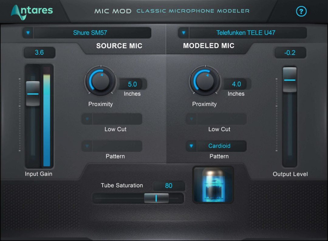 Antares Mic Mod interface