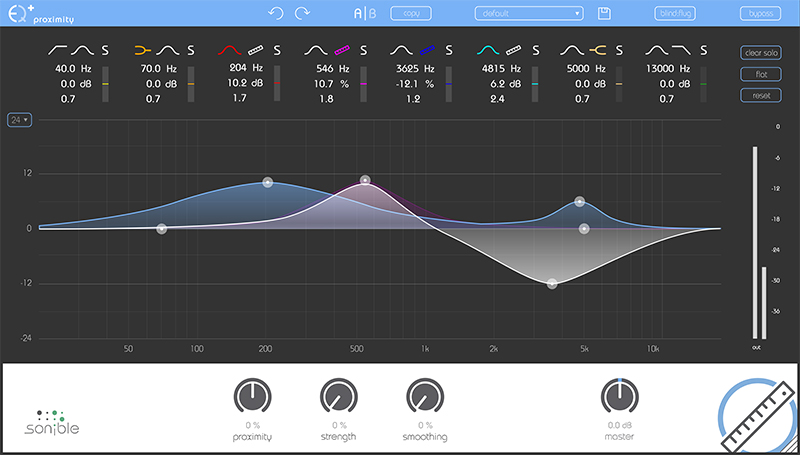 sonible proximity:EQ+ interface