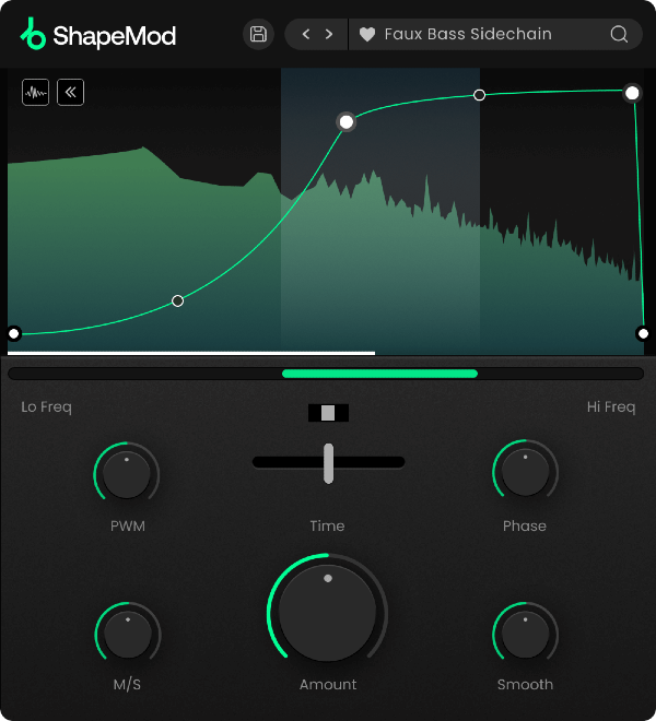 Plugin Boutique ShapeMod interface
