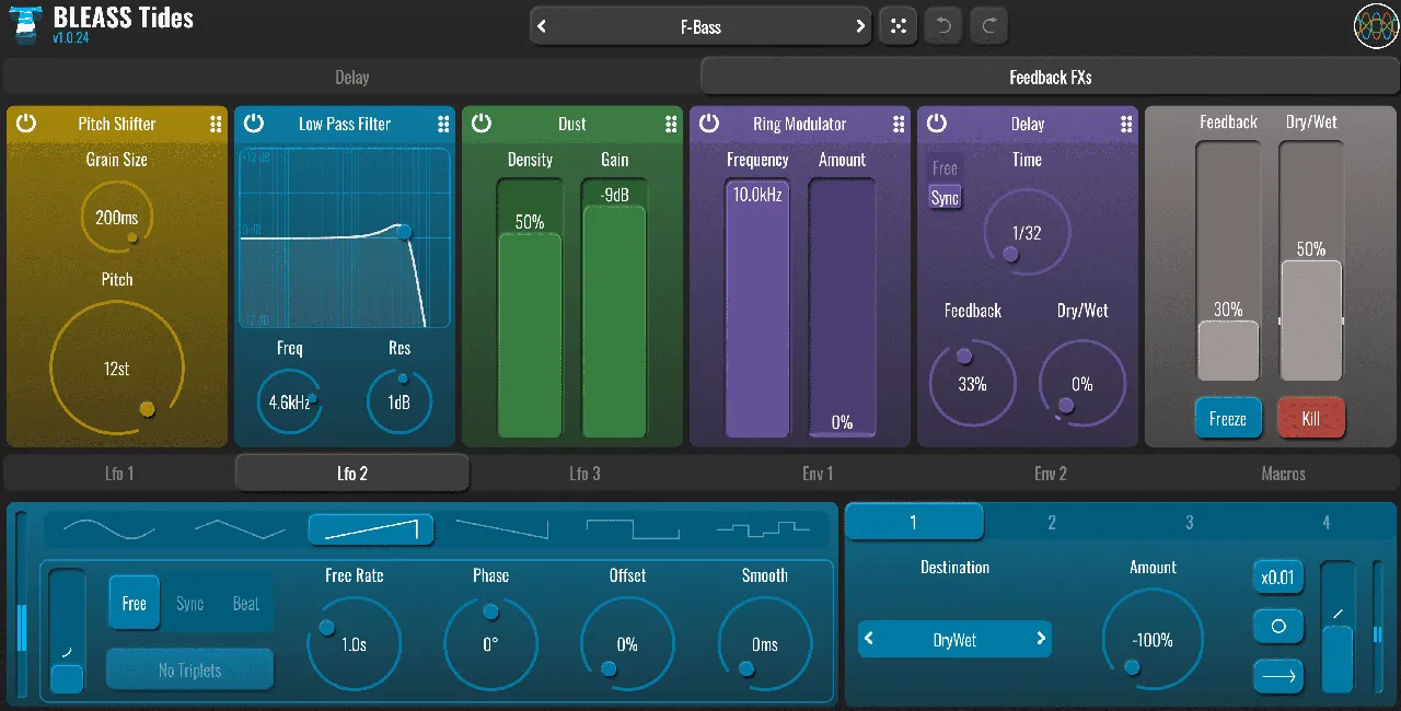 BLEASS Tides interface