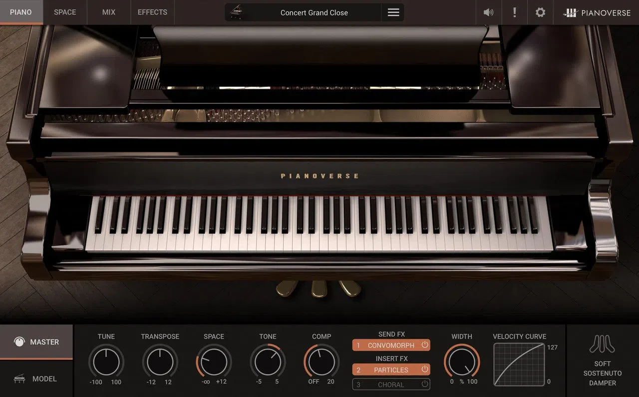 IK Multimedia Pianoverse Concert Grand YF3 interface
