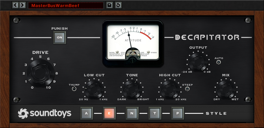 Soundtoys Decapitator interface