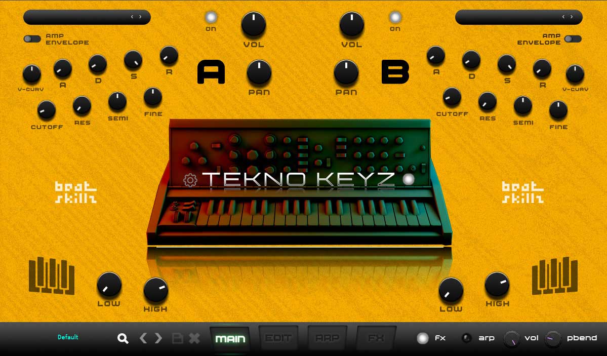 BeatSkillz Tekno Keyz interface