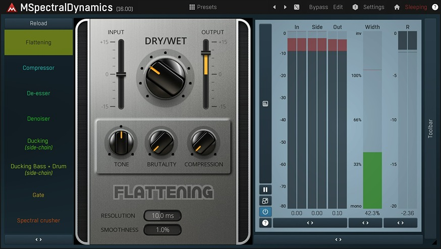 MeldaProduction MSpectralDynamics interface