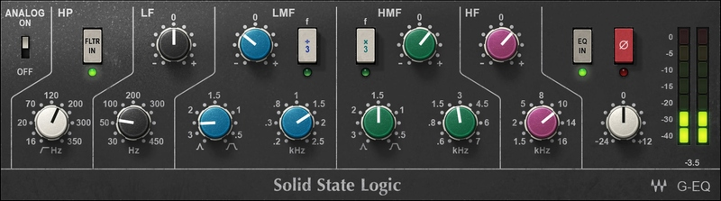 Waves SSL G-Equalizer interface