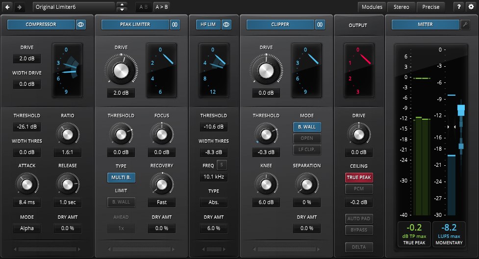 Tokyo Dawn Labs TDR Limiter 6 GE interface