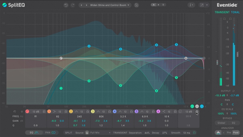 Eventide SplitEQ interface