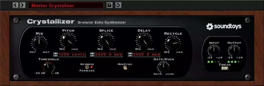 Soundtoys Crystallizer interface