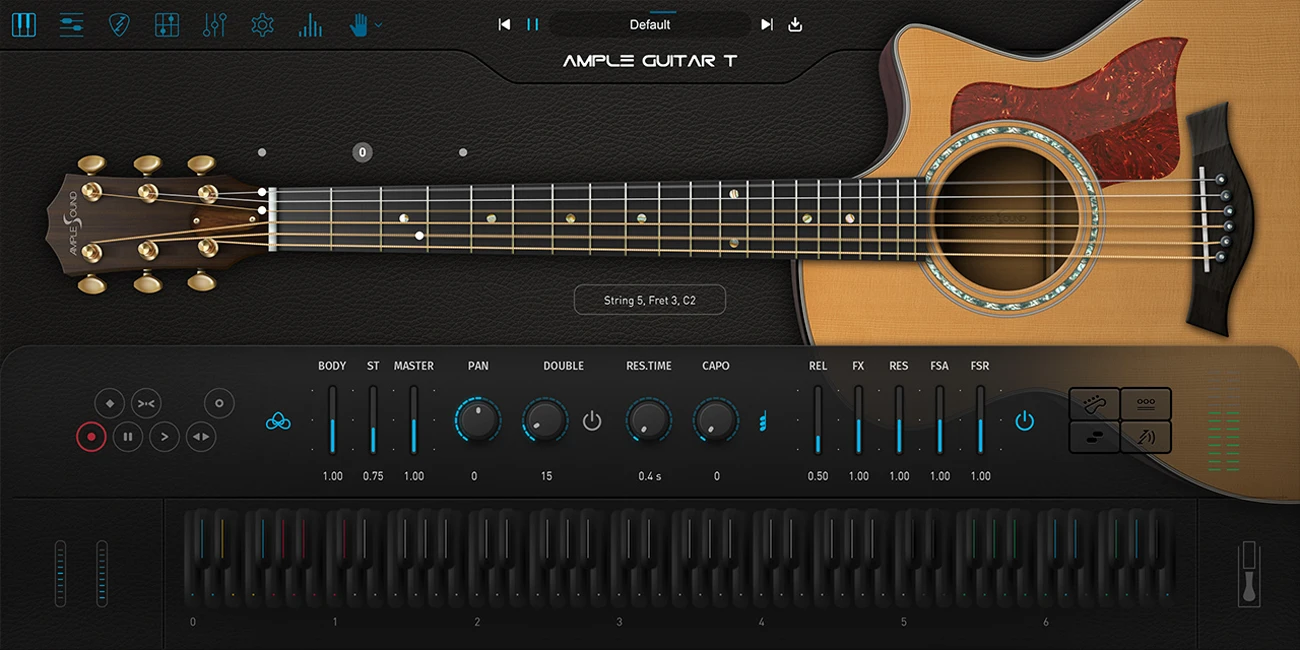 Ample Sound Ample Guitar T III interface