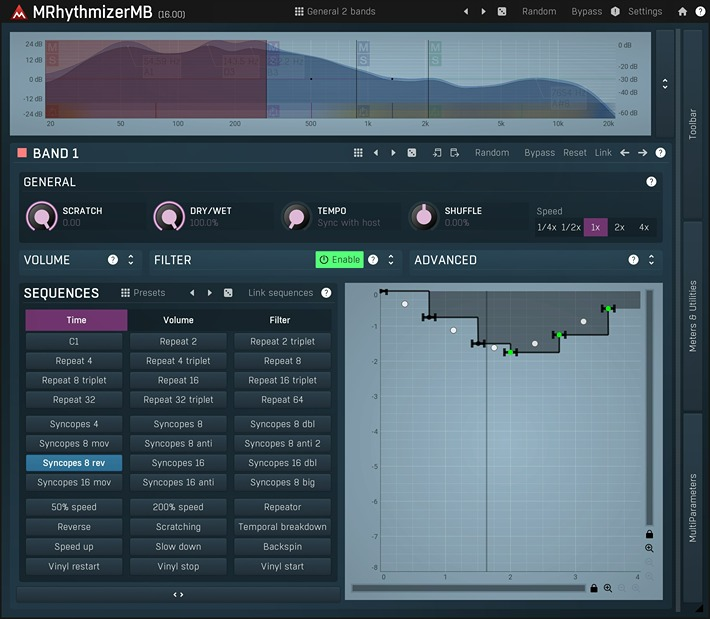 MeldaProduction MRhythmizerMB interface