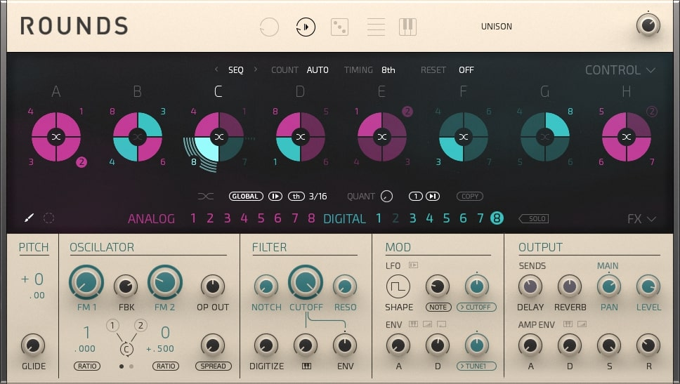 Native Instruments Rounds interface