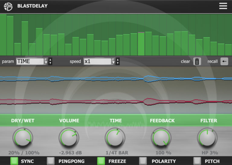 Audio Blast Blast Delay interface