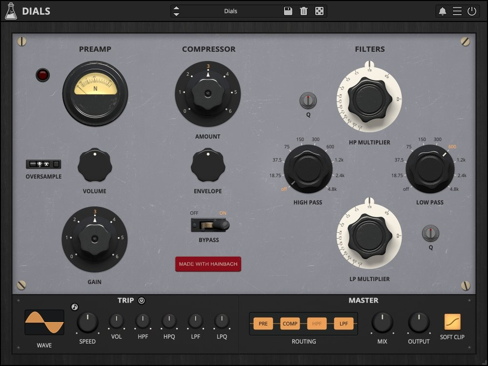 AudioThing Dials interface