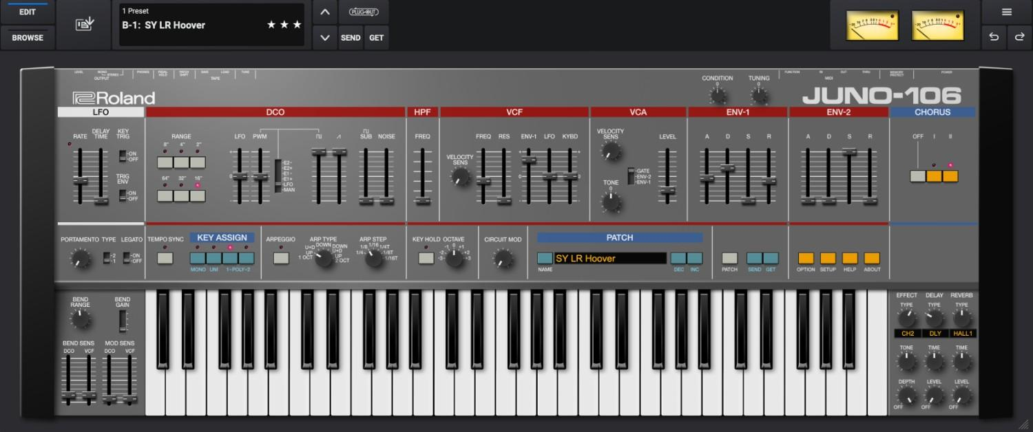 Roland JUNO-106 interface