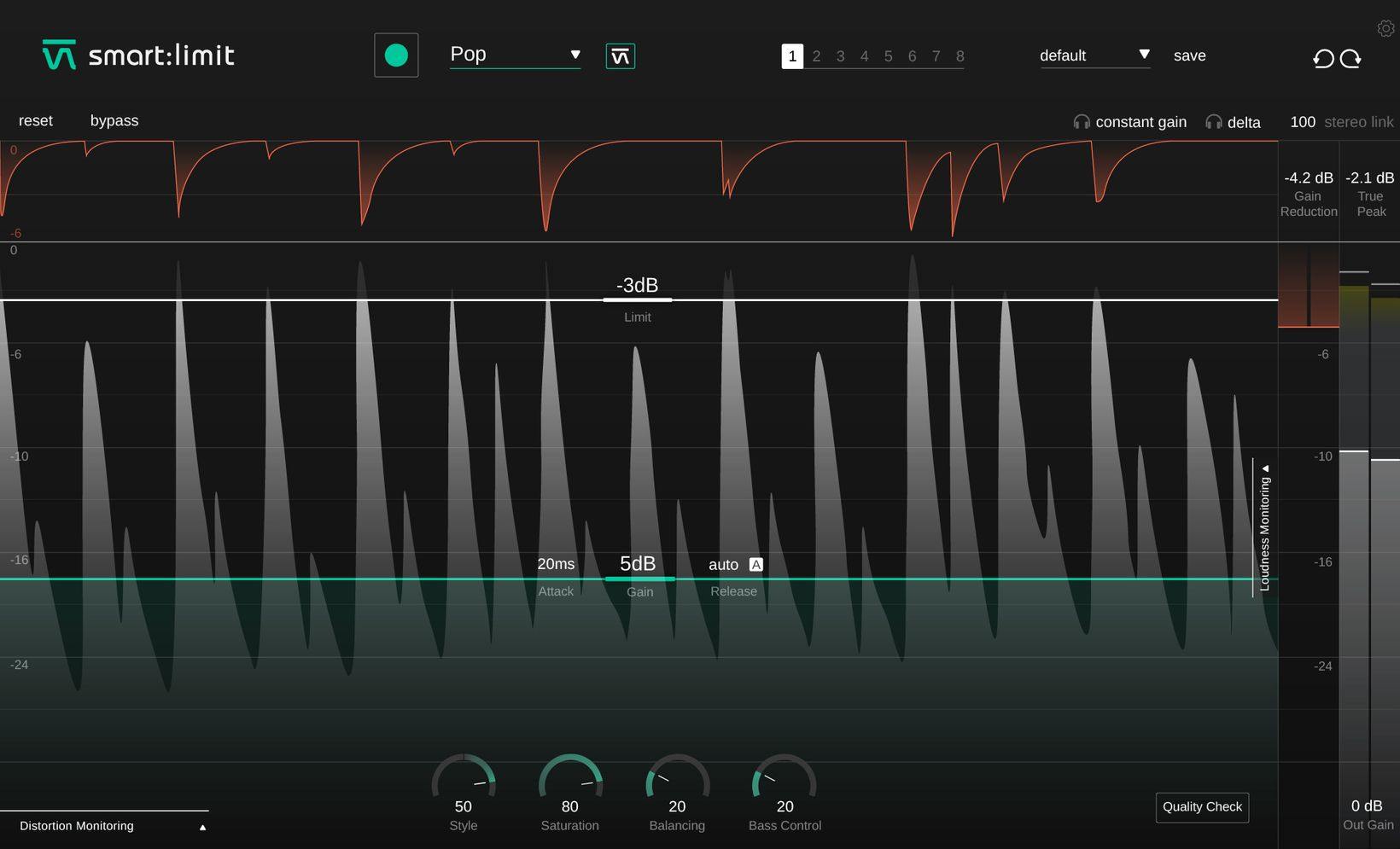 Sonible Smart:Limit interface