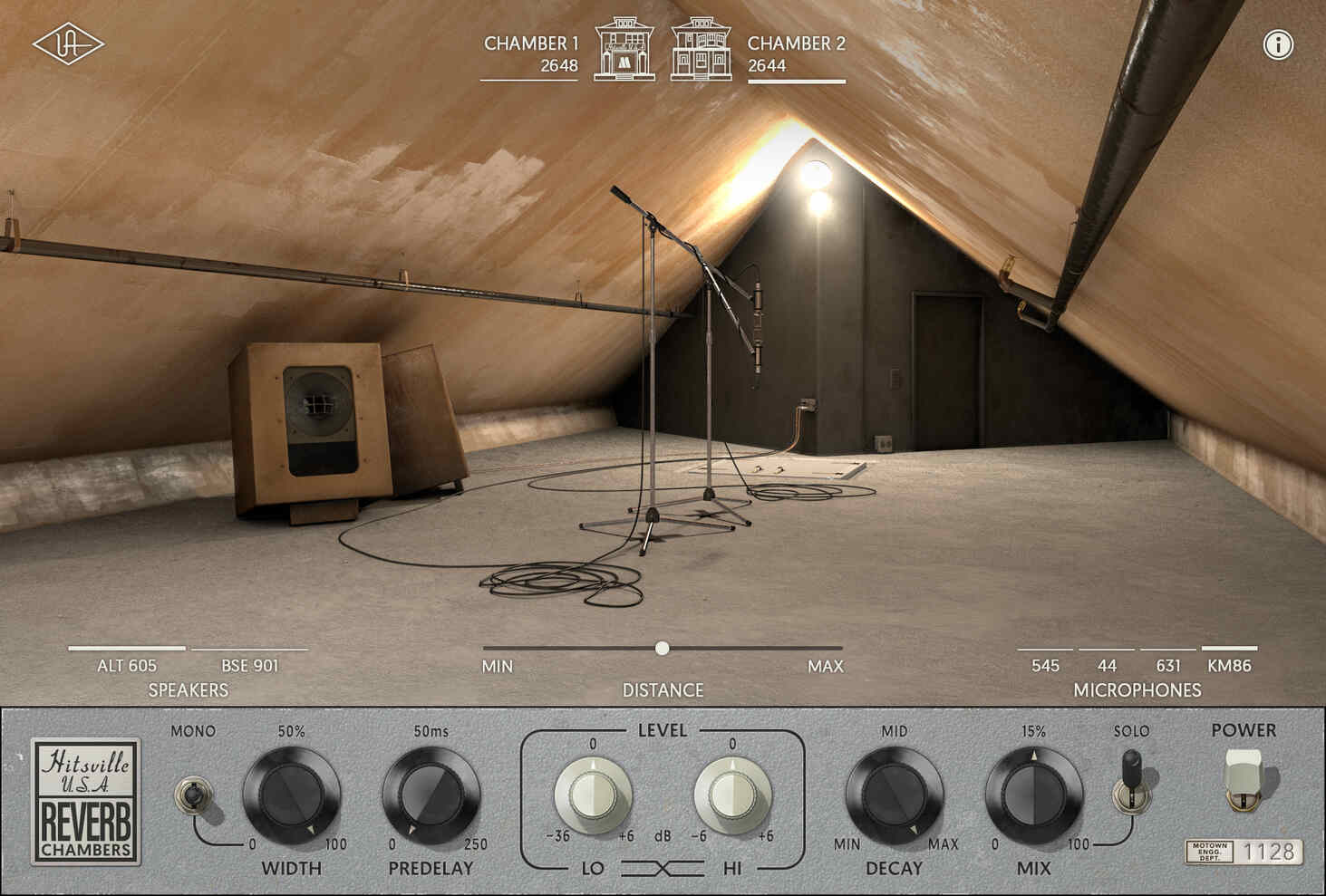 Universal Audio Hitsville Reverb Chambers interface