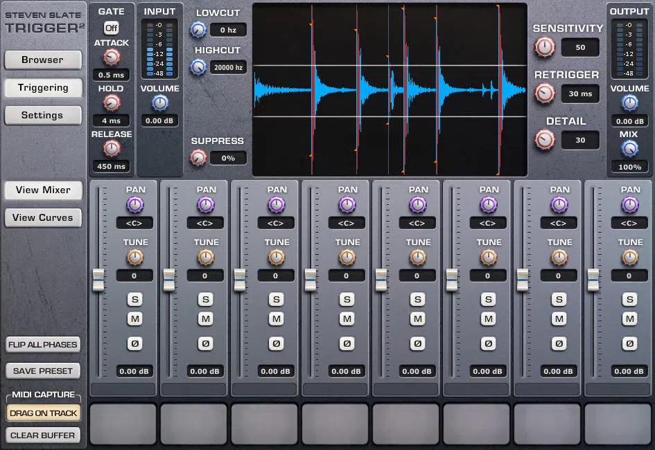 Steven Slate Drums Trigger 2 interface