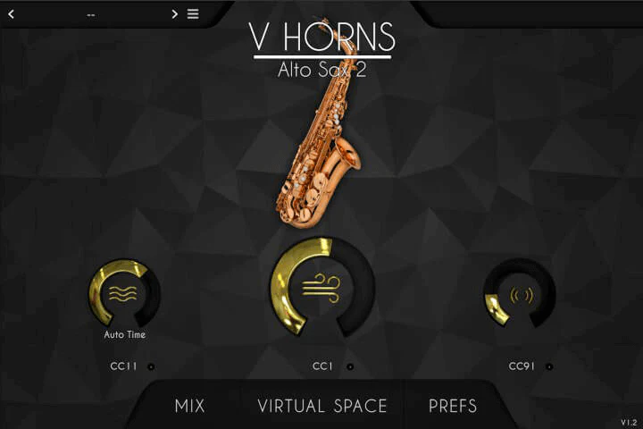 Acousticsamples VHorns Saxophones interface
