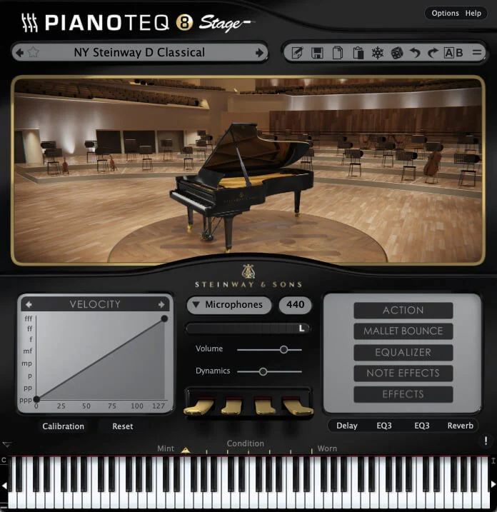 Modartt Pianoteq 8 Stage interface