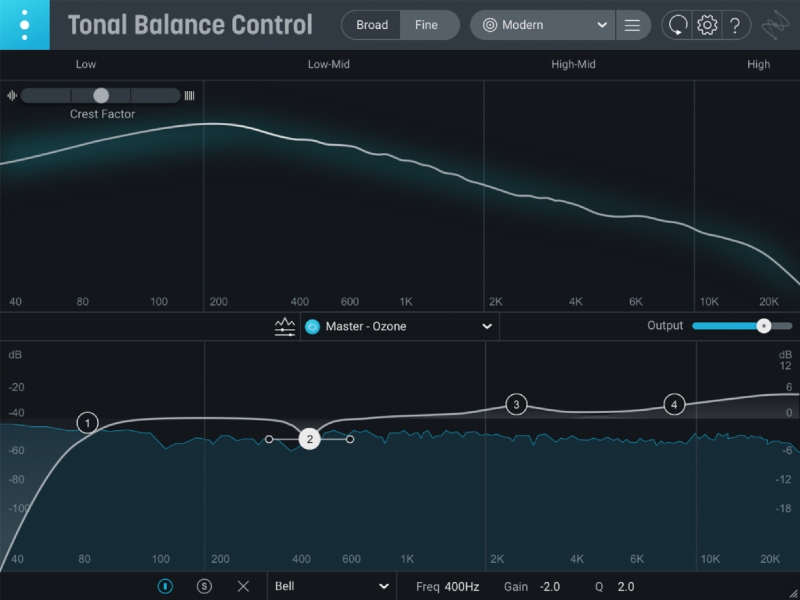 iZotope Tonal Balance Control 2 interface