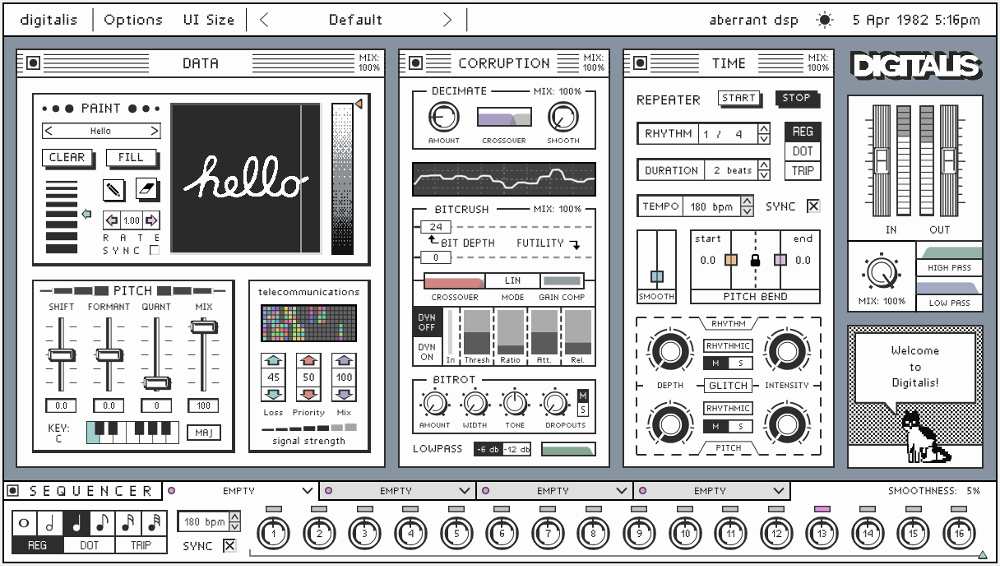 Aberrant DSP SketchCassette II interface