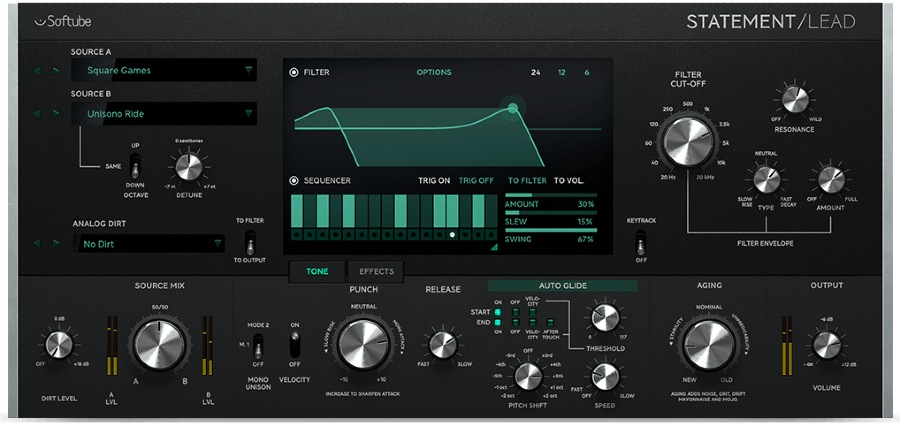 Softube Statement Lead interface
