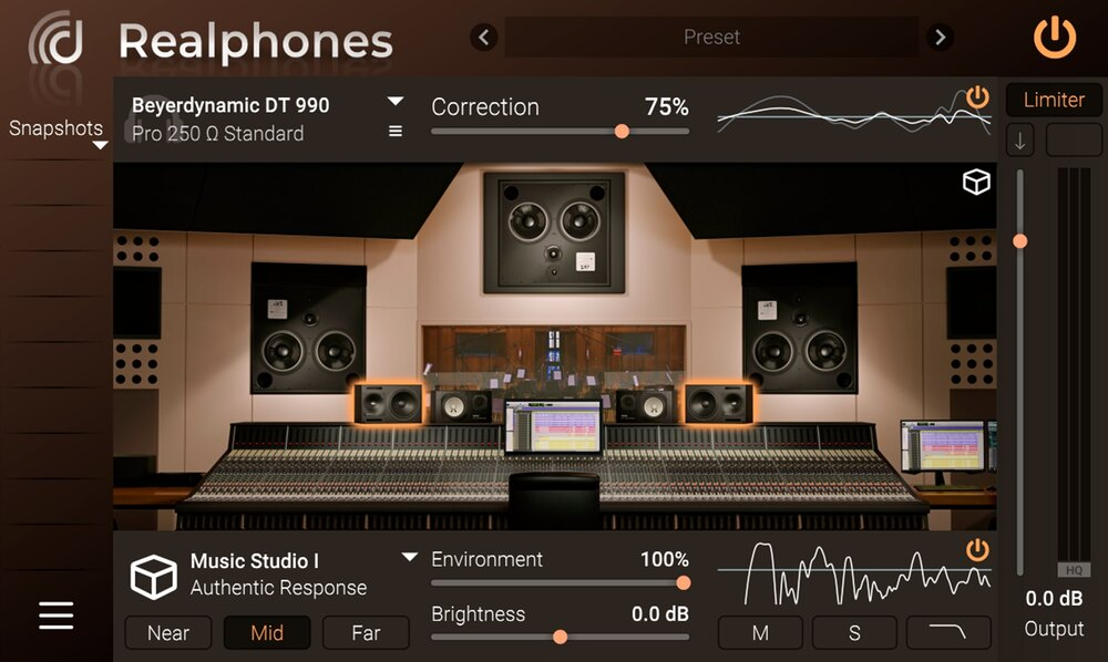 dSONIQ Realphones 2 Standard interface