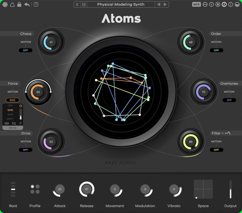 Baby Audio Atoms interface