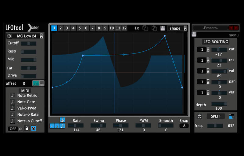 Xfer Records LFO Tool interface