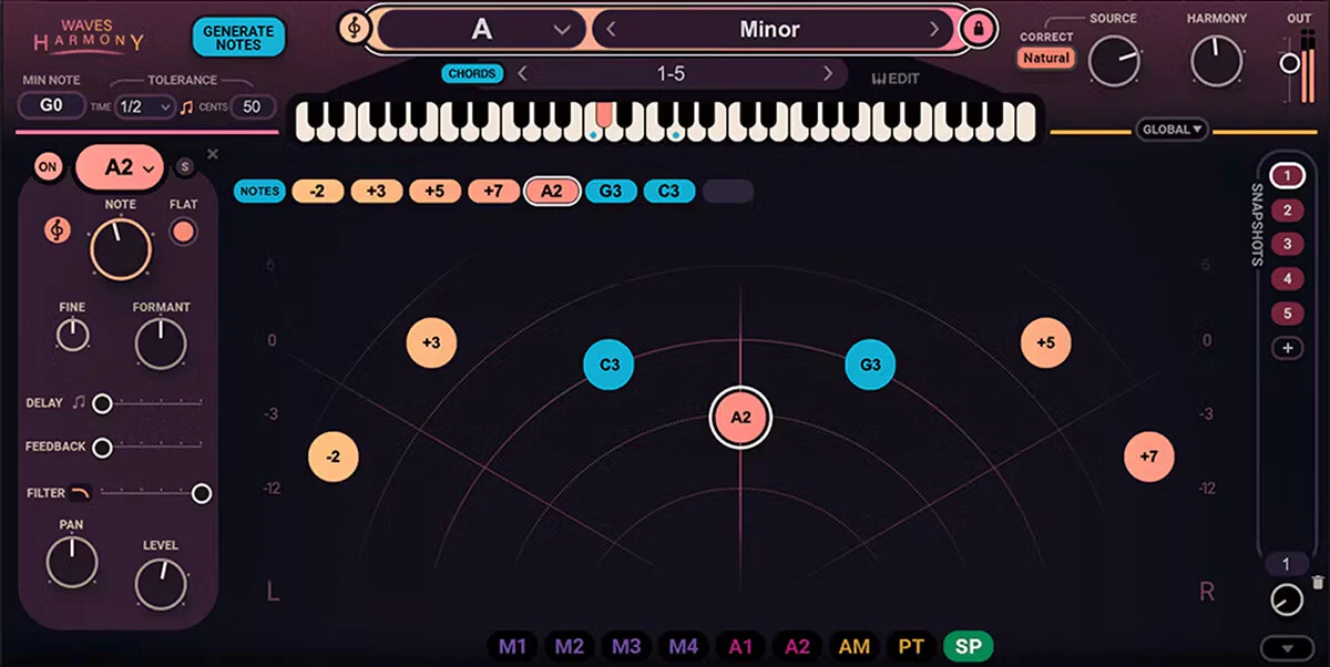 Waves Harmony interface