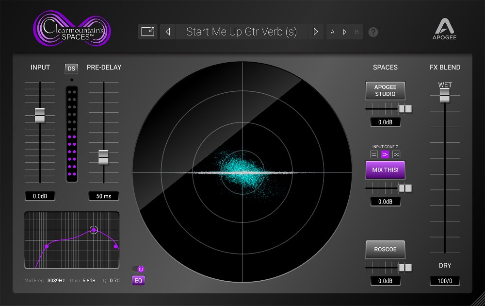 Apogee Clearmountain's Spaces interface