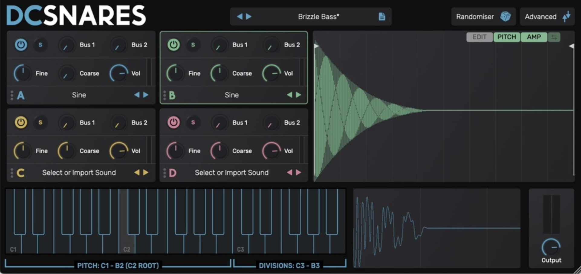 Plugin Boutique DC Snares interface