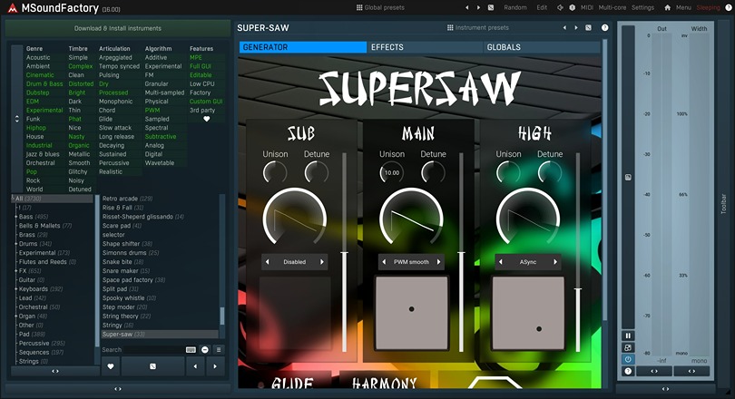 MeldaProduction MSoundFactory interface