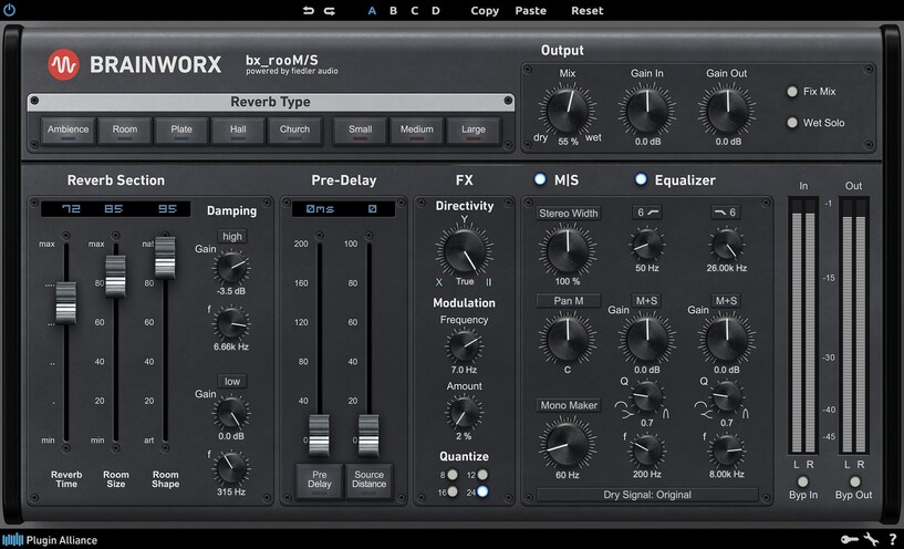 Brainworx bx_rooMS interface