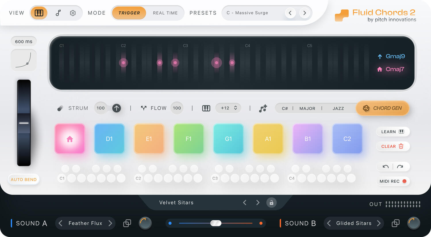 Pitch Innovations Fluid Chords 2 interface