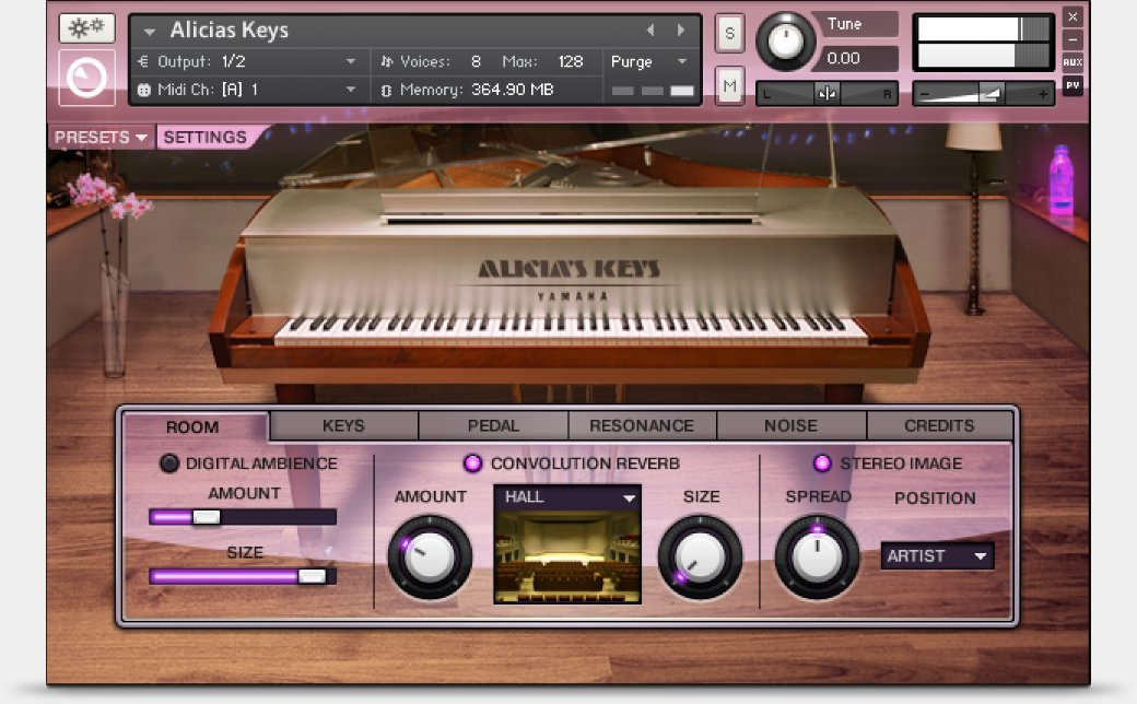 Native Instruments Alicia's Keys interface