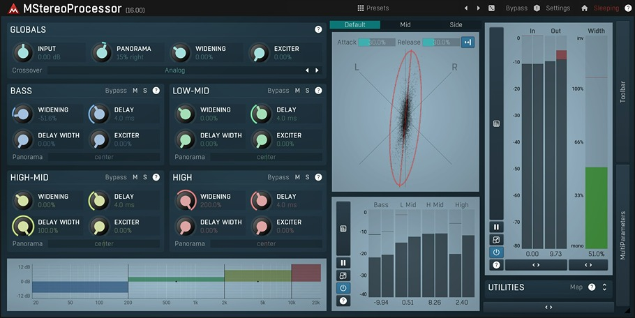 MeldaProduction MStereoProcessor interface